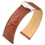 Horlogeband voor Cartier Tank met Vouwsluiting - Hirsch Savoir Alligator Flankleer Lichtbruin