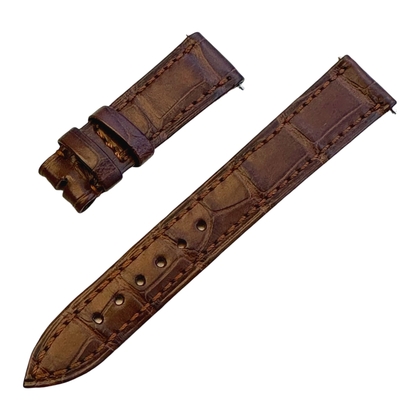 Originele Breguet Horlogeband Bruin Alligatorleer 16/14 mm