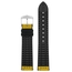 Hirsch Arne Performance Recycled Horlogeband Geel PET / Zwart Rubber - Limited Edition