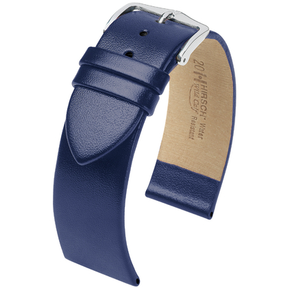 Hirsch Wild Calf Horlogebandje Blauw - 22mm