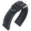 Horlogeband FKM Rubber Zeildoek Structuur Zwart