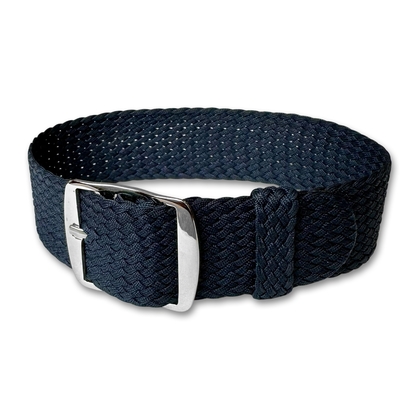 Perlon Geweven Horlogebandje Donkerblauw