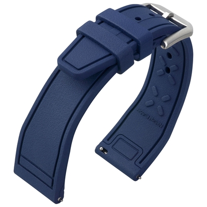 IWC Stijl Horlogeband FKM Rubber Blauw