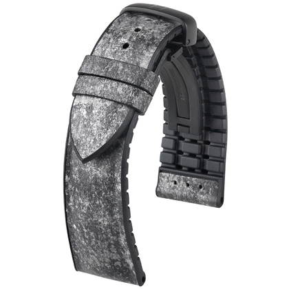 Hirsch Stone Performance Horlogeband Leisteen / Rubber - Grijs - 20mm