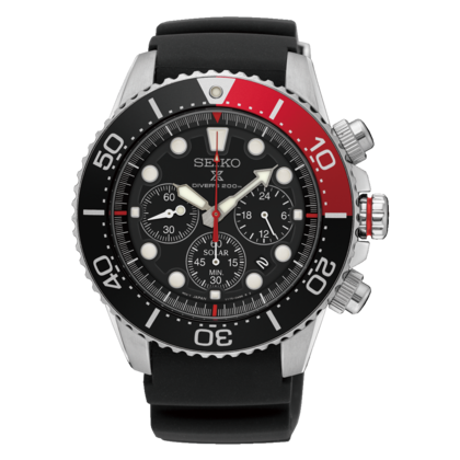 Seiko Prospex Horlogeband SSC617 Zwart Rubber 20mm