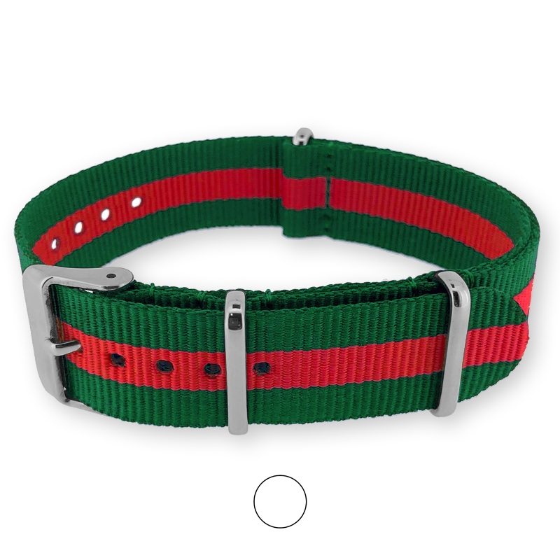 Regimental Green Red NATO G10 Military Nylon Strap