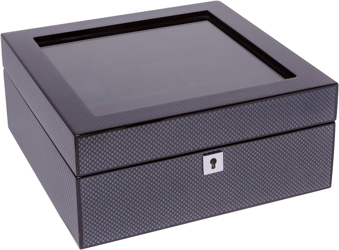 La Royale Napoli Horlogebox Carbon met Venster - 6 horloges