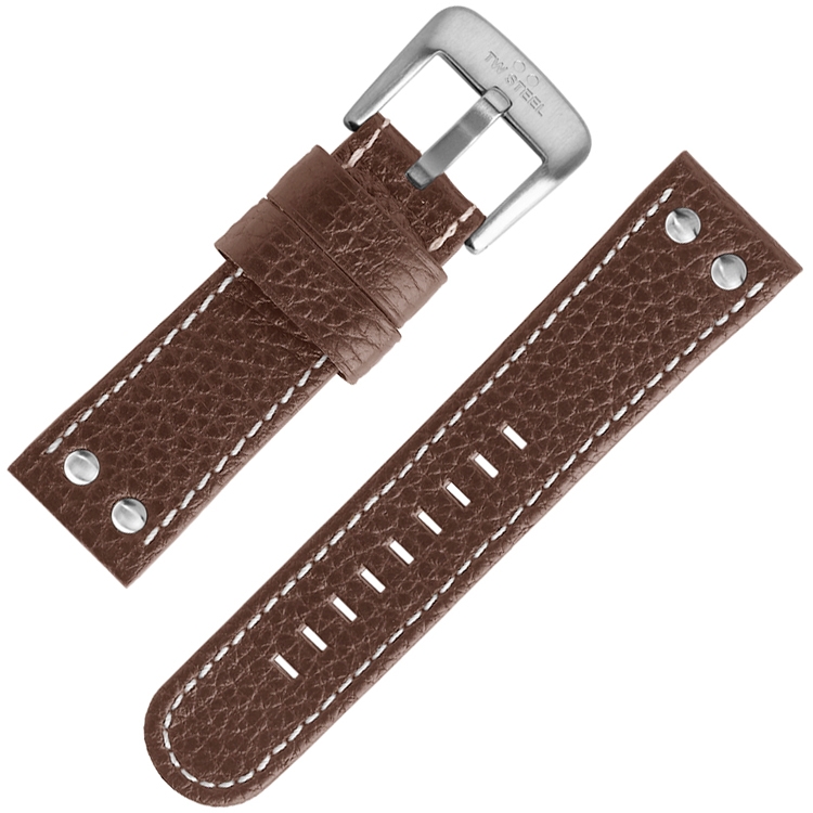 TW Steel Universeel Horlogebandje Bruin Leer 24mm
