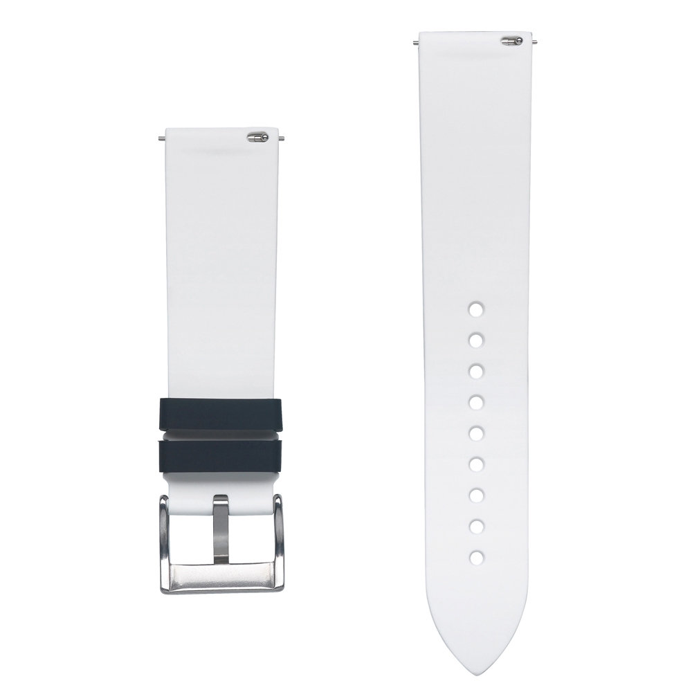 Silicone Rubberen Horlogeband Zwart Wit