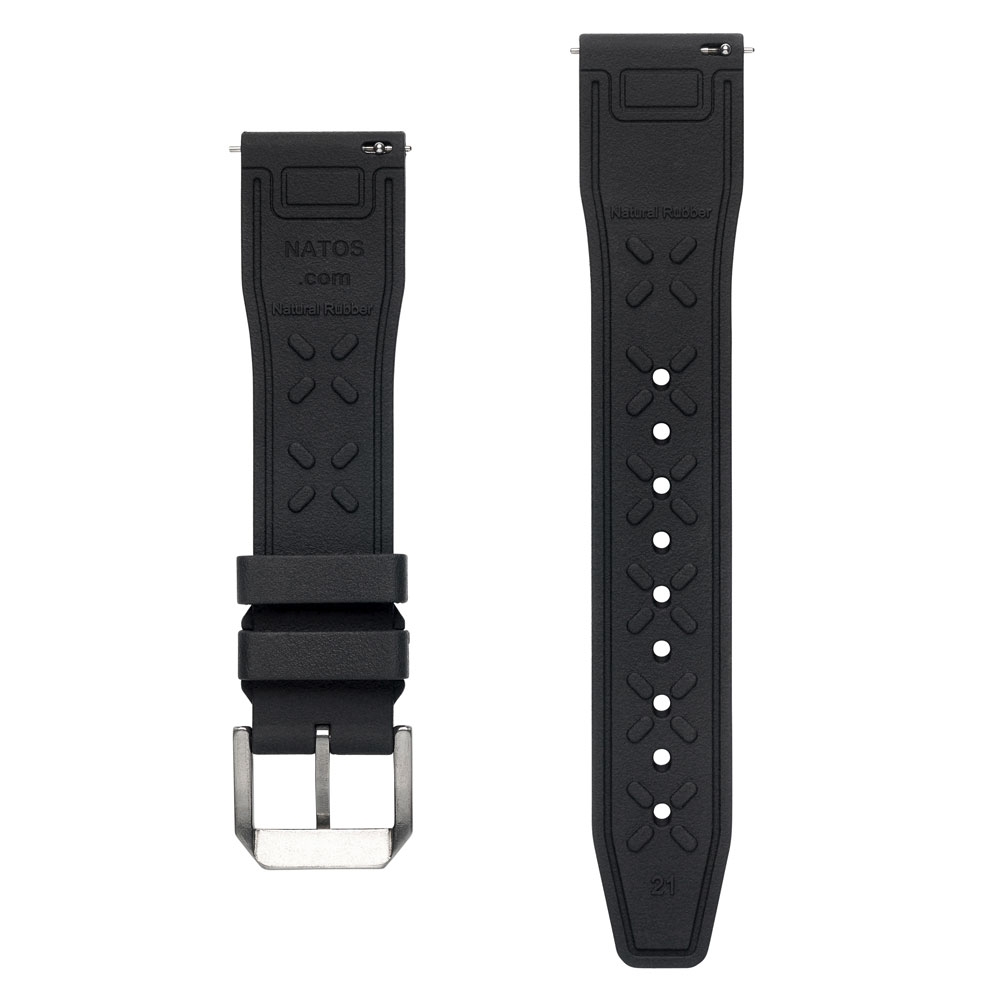 IWC Stijl Horlogeband FKM Rubber Zwart