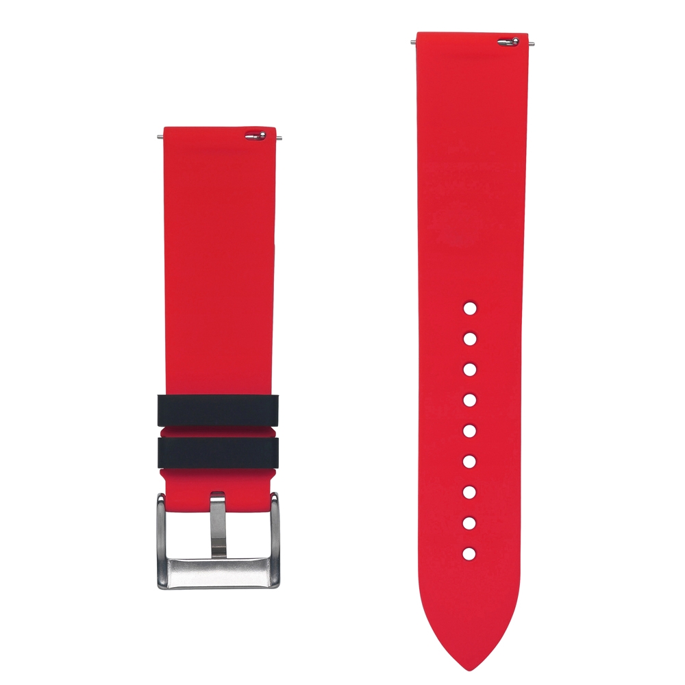 Silicone Rubberen Horlogeband Zwart Rood