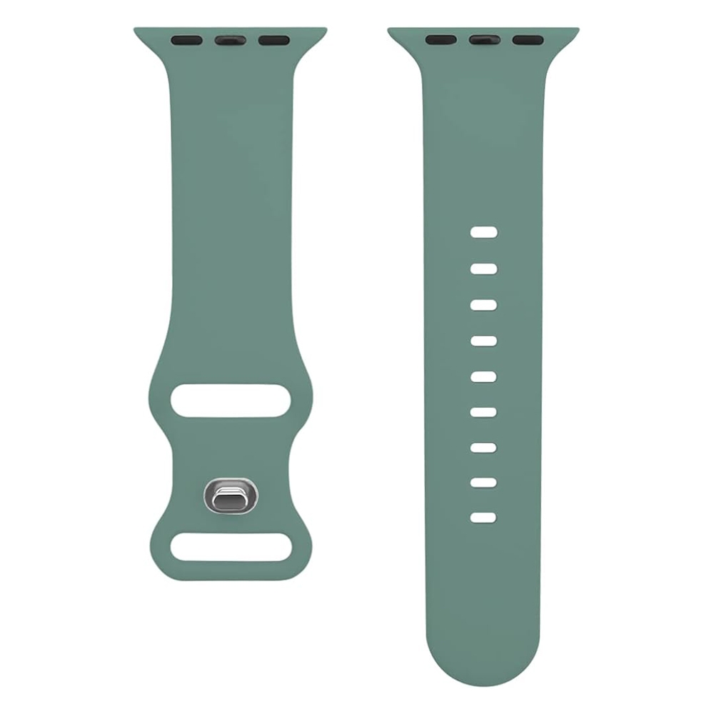 Apple Watch Horlogeband Silicone Rubber Zeegroen