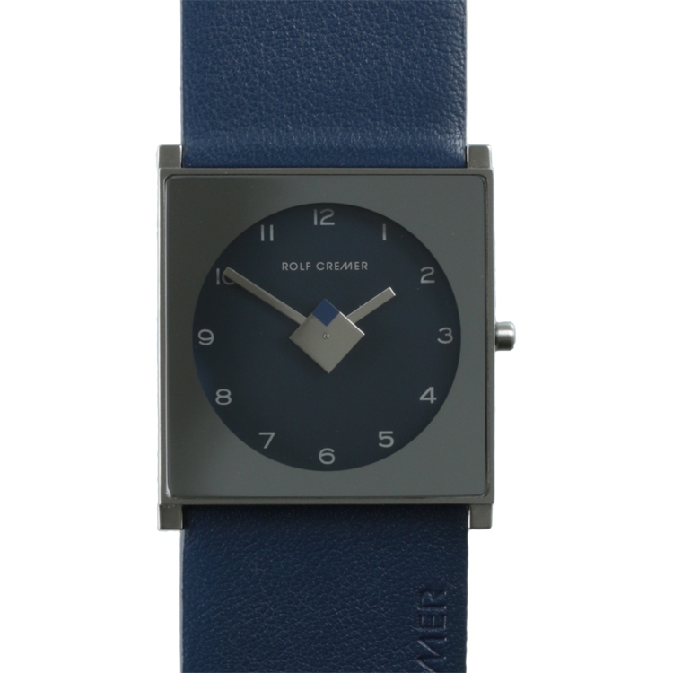 Rolf Cremer Cube 506003 Horlogeband Blauw Leer 32mm