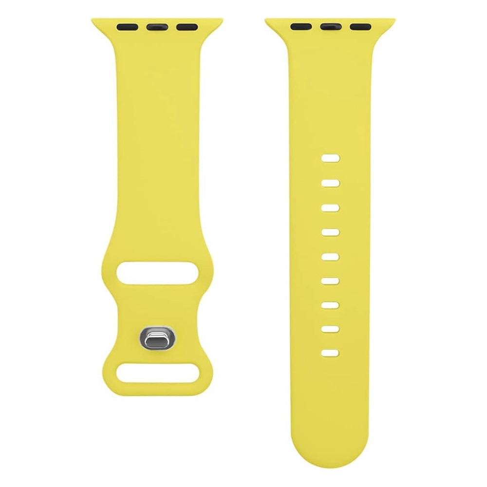 Apple Watch Horlogeband Silicone Rubber Lichtgeel