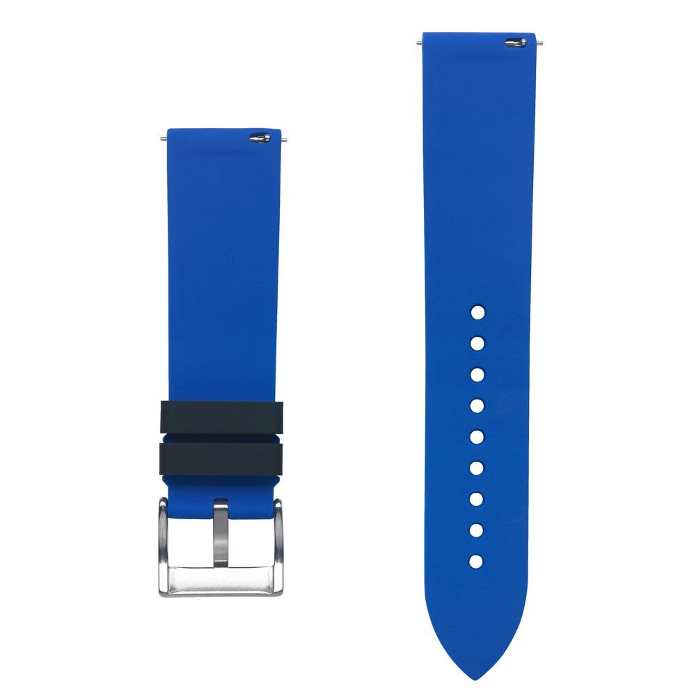 Silicone Rubberen Horlogeband Zwart Blauw