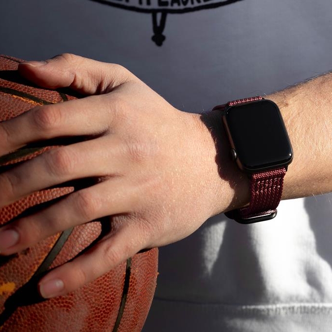 Apple Watch Two Piece NATO Nylon Horlogeband Bordeaux