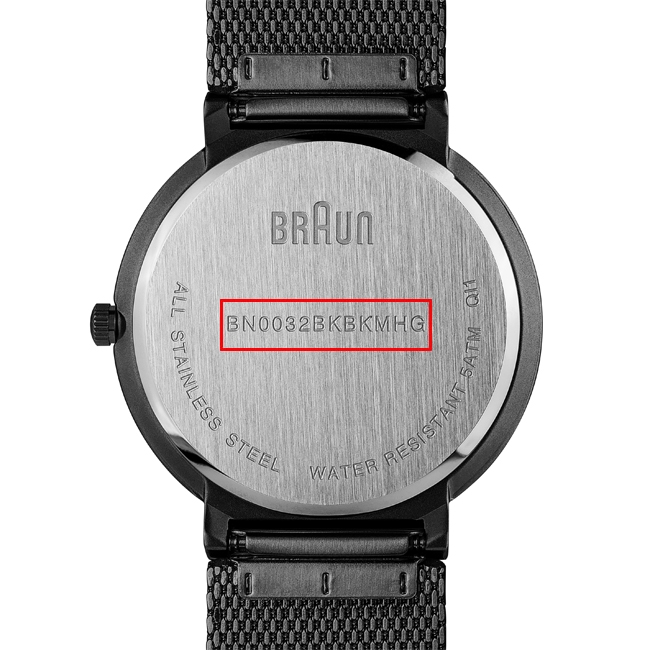 Braun Horlogeband voor BN0032BKBKMHG - Mesh Milanese Zwart