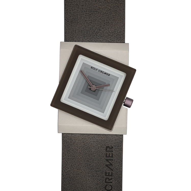 Rolf Cremer Big Turn 503419 Horlogeband Bruin Grijs Leer 26mm