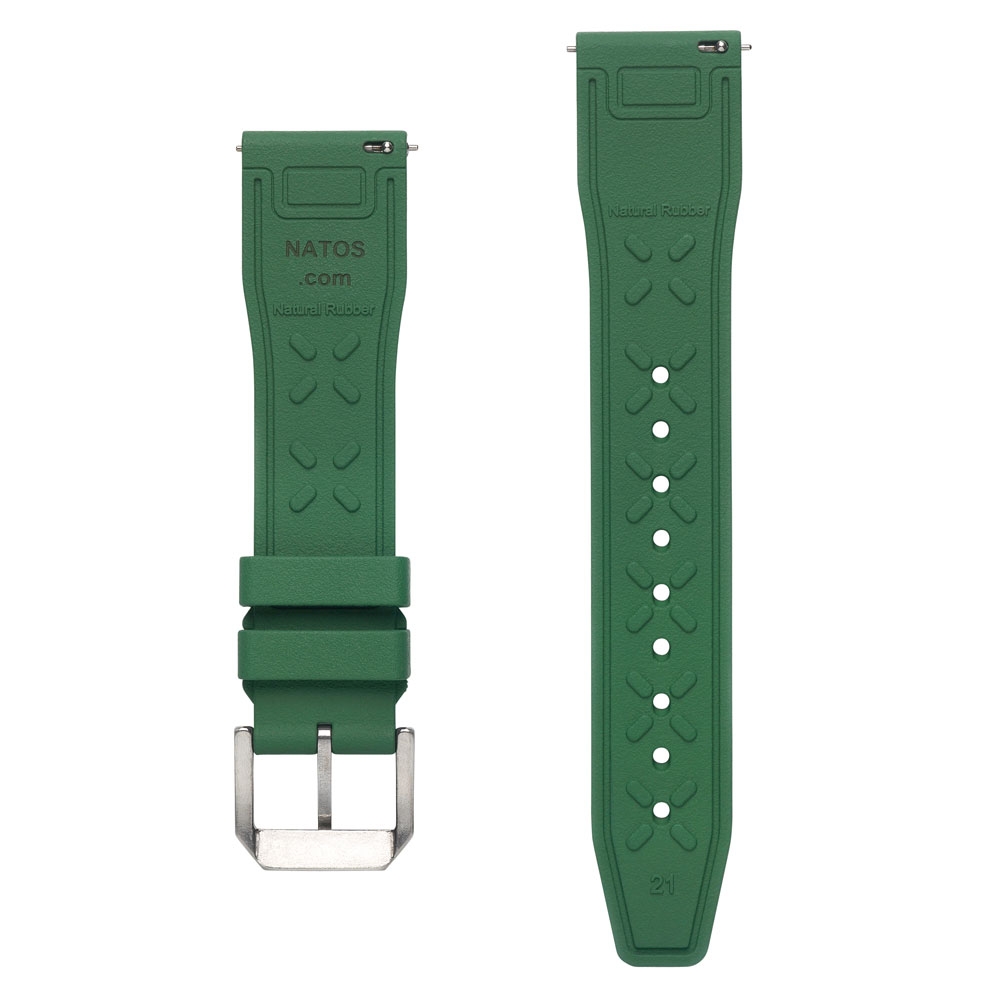 IWC Stijl Horlogeband FKM Rubber Groen