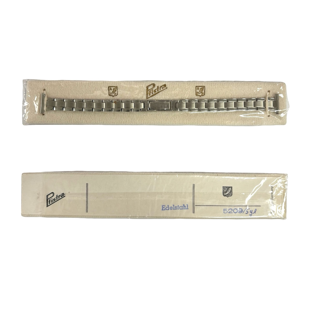 Pfistra Stalen Horlogeband 5209 - Vintage NOS Jaren 1970 - 14/9mm